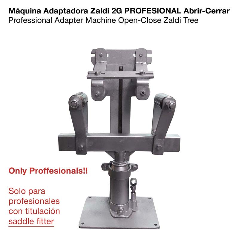 Máquina adaptadora metálica Zaldi 2G PROFESIONAL com texto de instrução