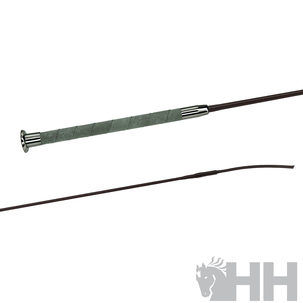 Chibata fina castanha com pega cinzenta texturada