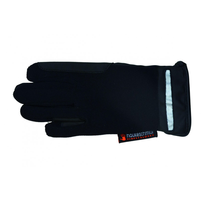 Luvas pretas com etiqueta hauke schmidt FINEST GLOVES e tira refletora