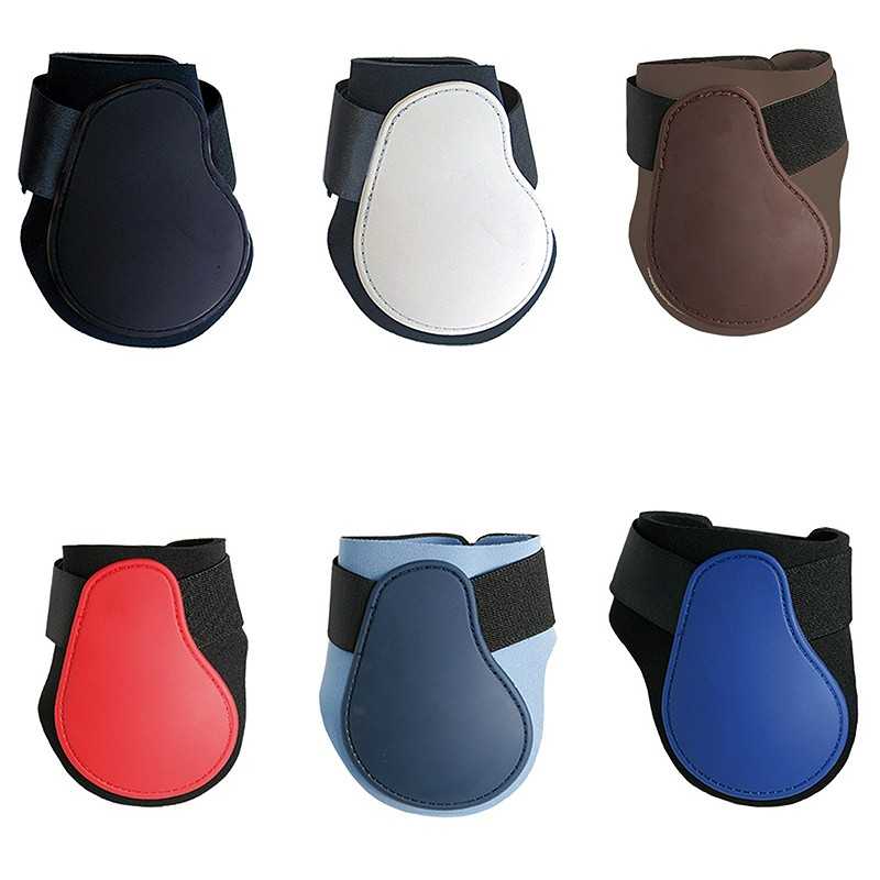 Seis proteções para cavalos coloridas com fechos de velcro