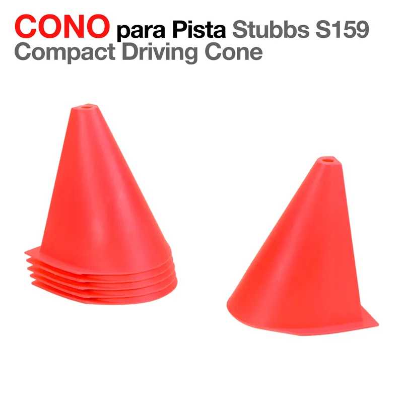 Cones de trânsito compactos vermelhos em plástico