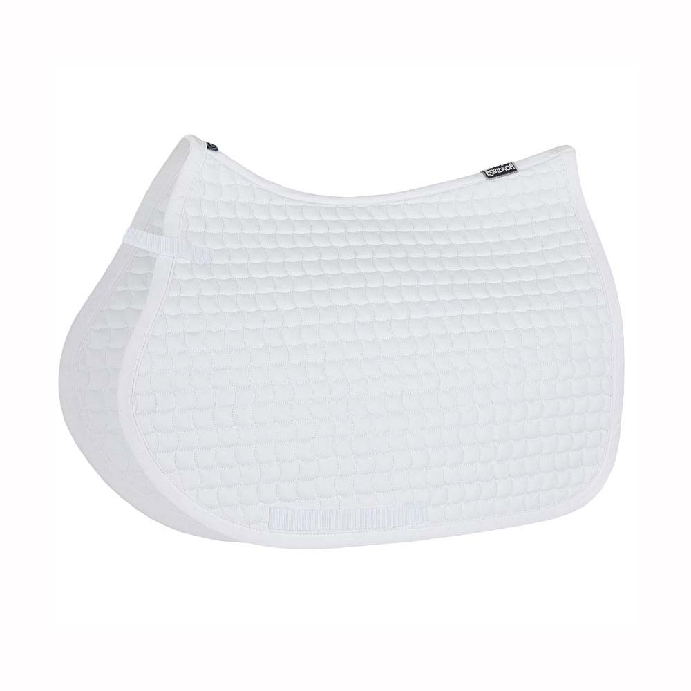 Tapete de sela branco acolchoado para cavalo