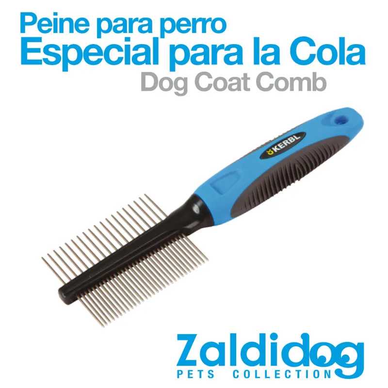 Pente para cão azul e preto com cerdas metálicas