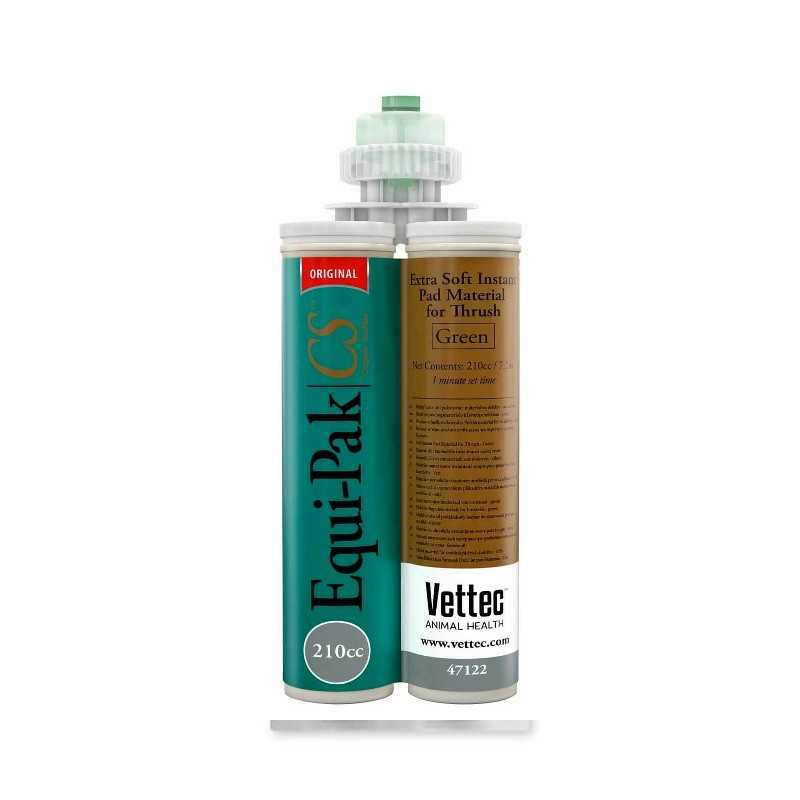 Cartucho duplo de plástico verde e castanho para tratamento de Thrush da marca Vettec