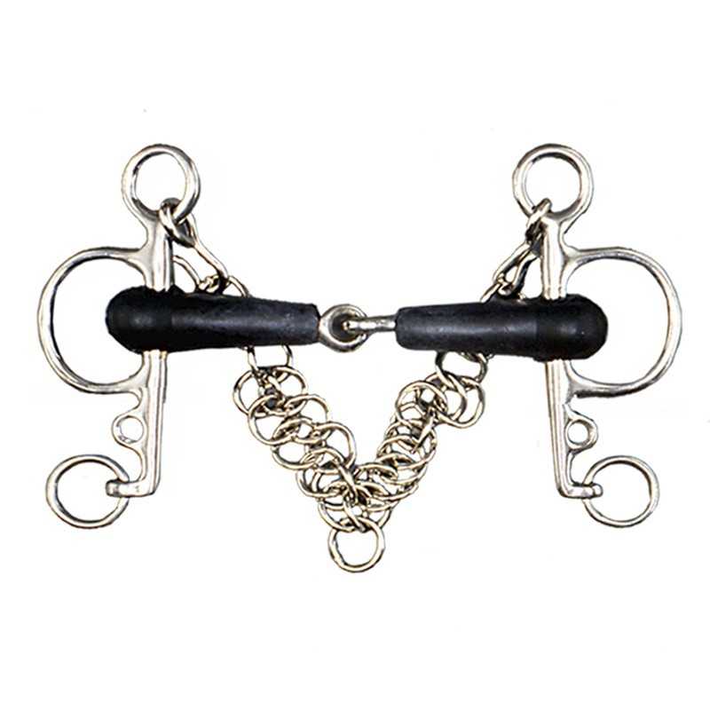 Freio metálico com boca preta e corrente