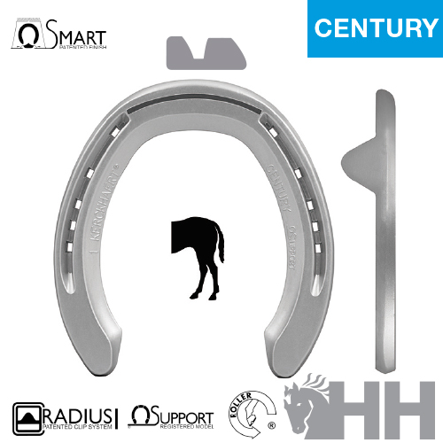 Ferradura branca com recortes laterais e logótipos visíveis