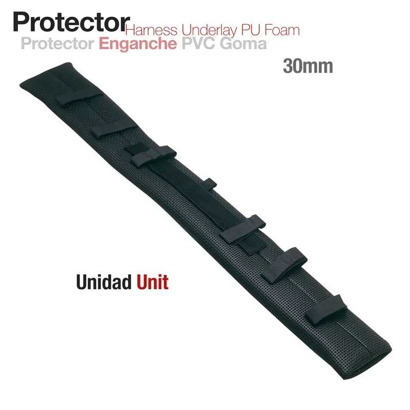 Protector Harness Underlay PU Foam preto com tiras para fixação