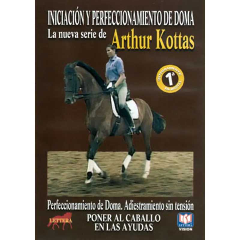 Capa de DVD de equitação com cavalo e cavaleiro
