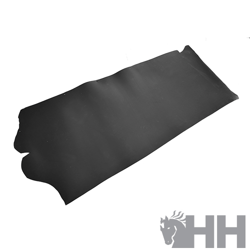 Pele preta estendida lisa com logótipo HH e cabeça de cavalo cinzento