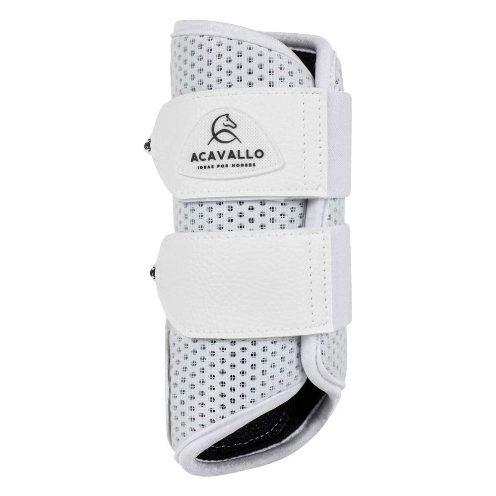 Protector branco para cavalo com malha e fecho ajustável ACAVALLO