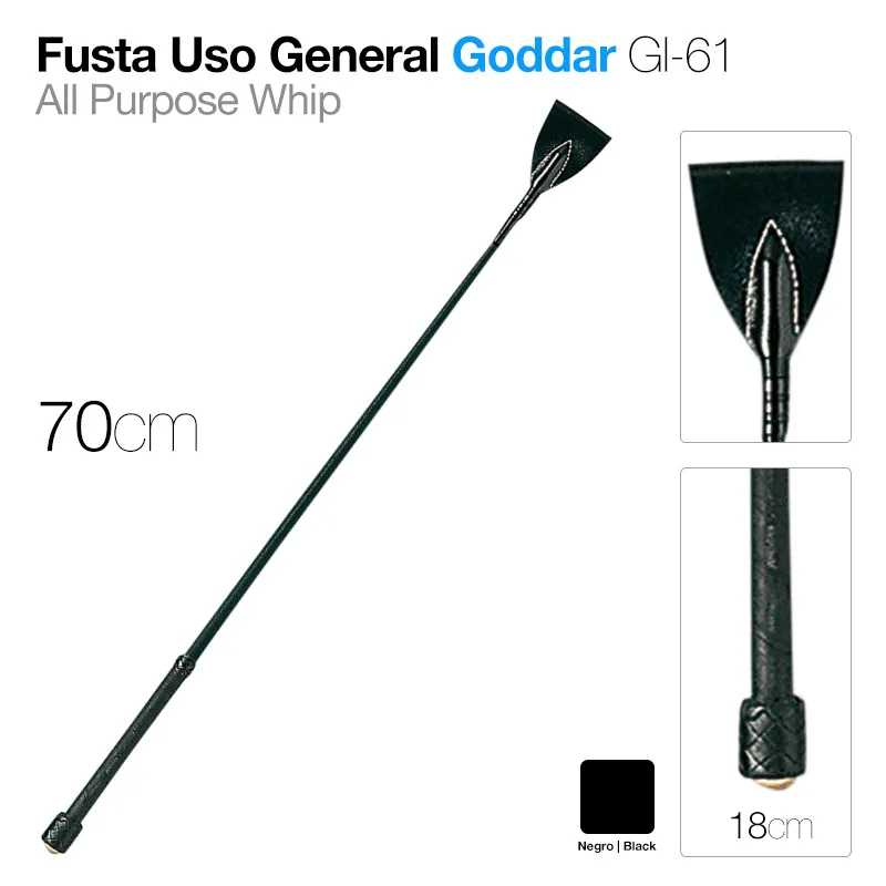 Fusta preta uso geral Goddar GI-61 com 70 cm de comprimento