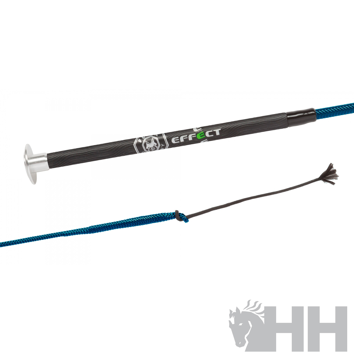 Cropped preto com ponta metálica e corda azul ligada