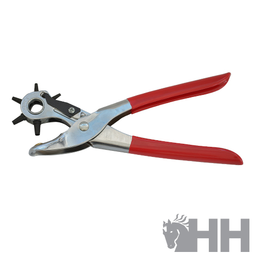 Alicate de perfuração com cabo vermelho e rotação de estrela preta