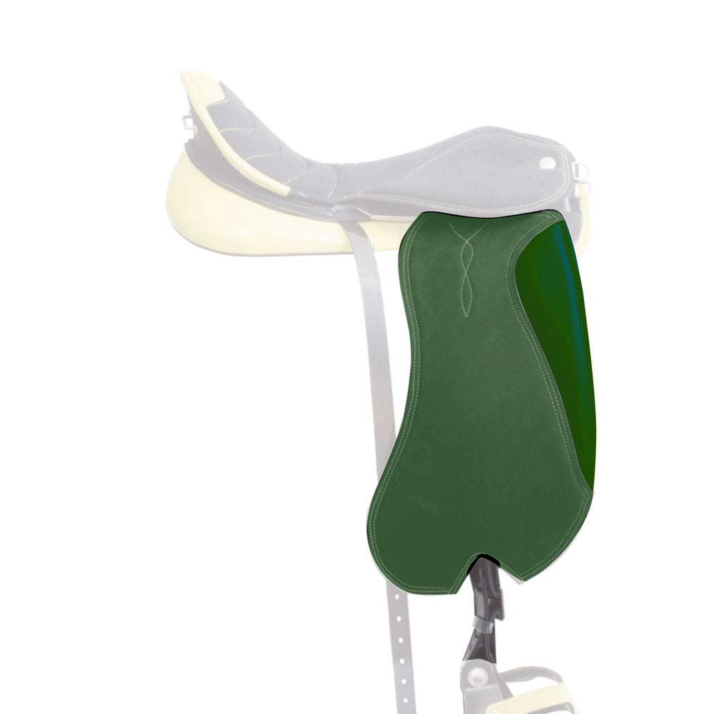 Proteção verde escura para sela de cavalo