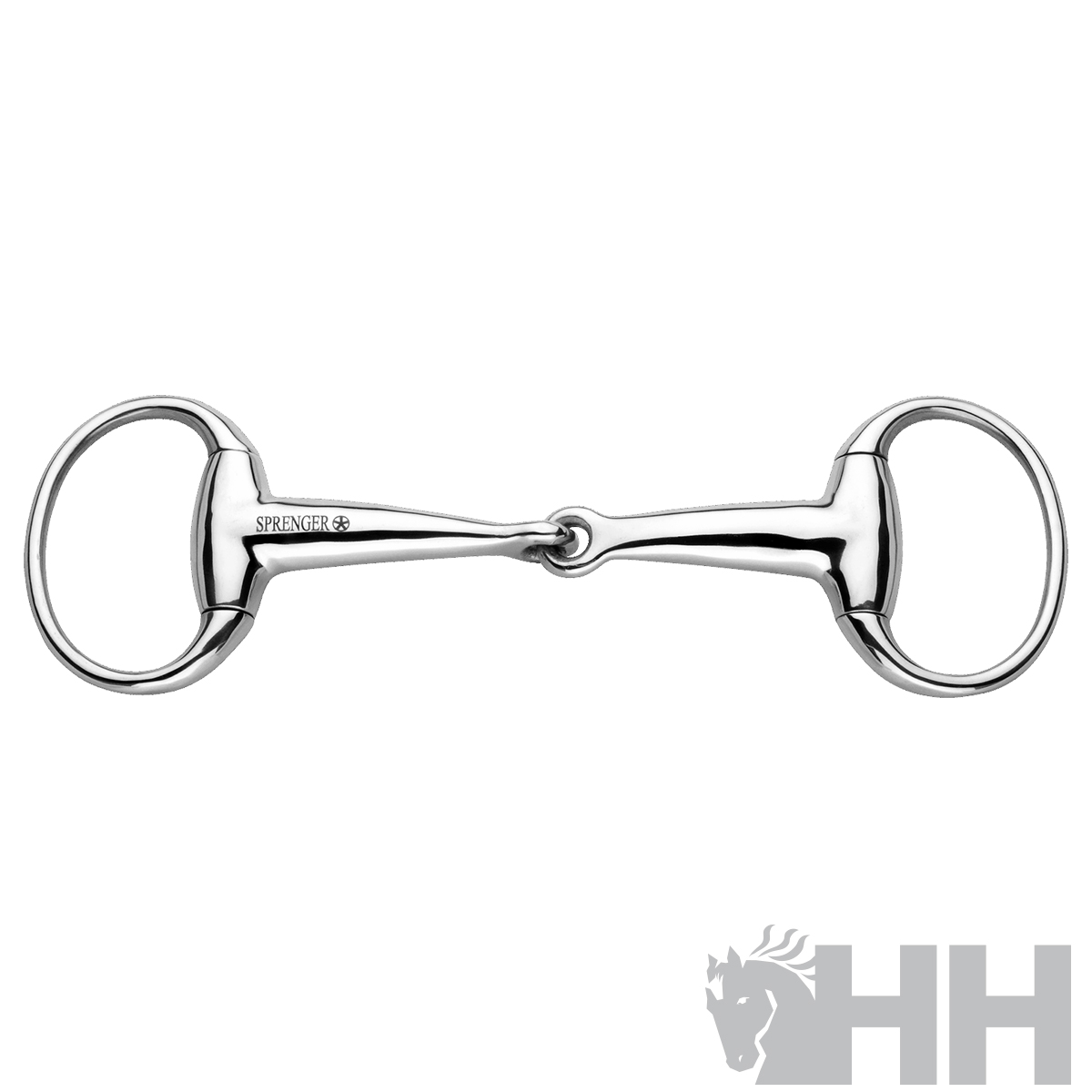 Freno de anilla em metal prateado com texto 'SPRENGER'