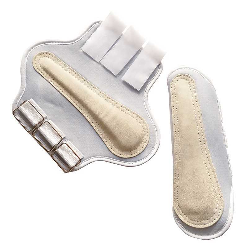 Palmilhas ortopédicas com suporte em bege e branco