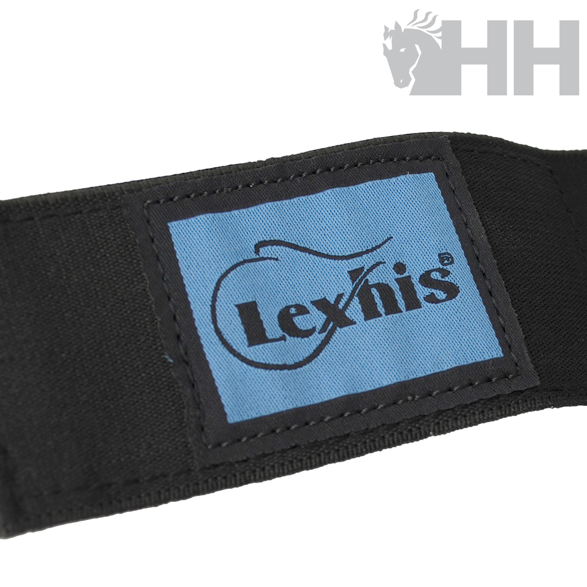 Pulseira preta com etiqueta azul Lexnis