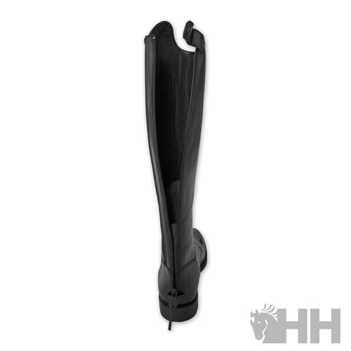 Bota alta preta com fecho zip nas costas