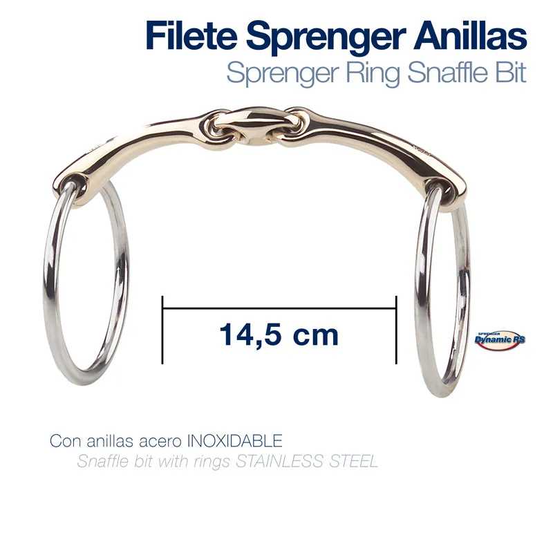 Filete Sprenger em aço inoxidável com anilhas e medida 14,5 cm