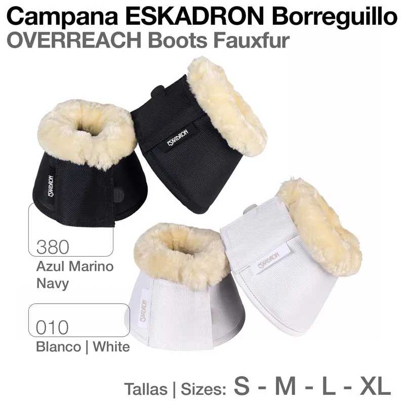 Proteções para patas de cavalo Azul Marinho e Branco com pelo bege
