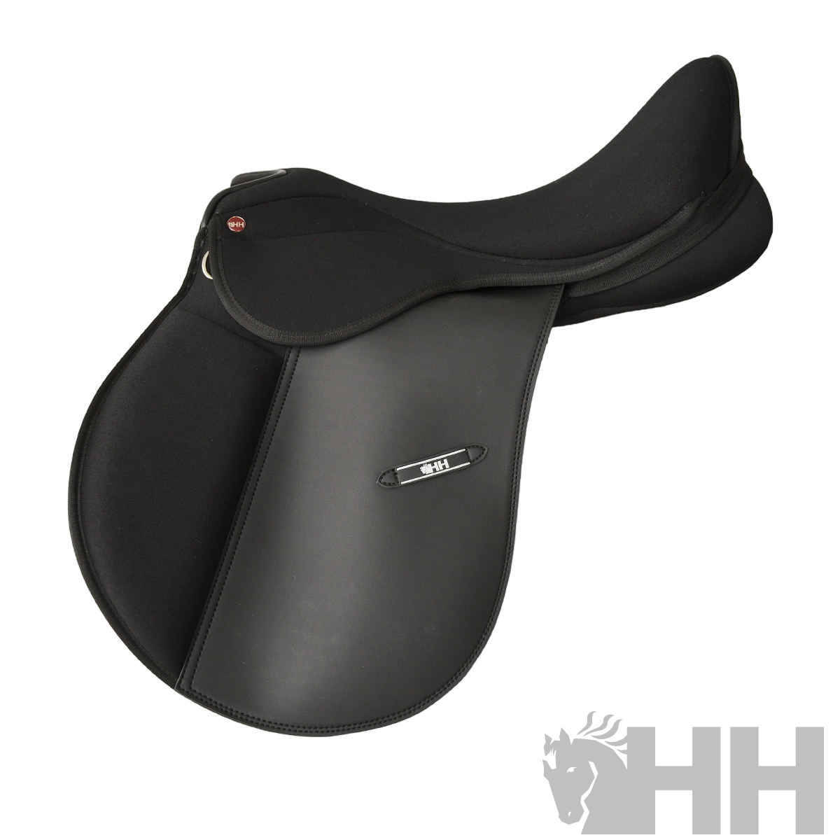 Sela preta para cavalos com logótipo HH