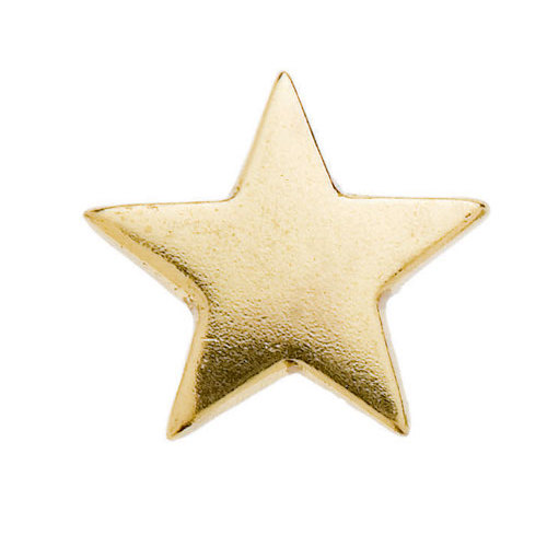 Estrela decorativa dourada metálica