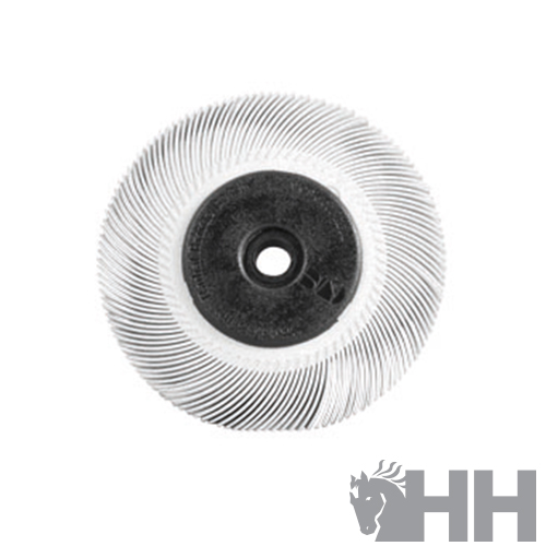 Disco abrasivo metálico circular com superfície texturizada