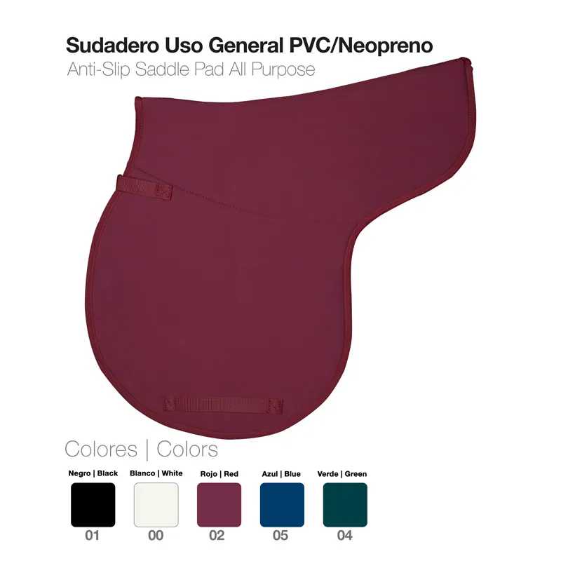 Tapete de sela vermelho em PVC e Neopreno para uso geral