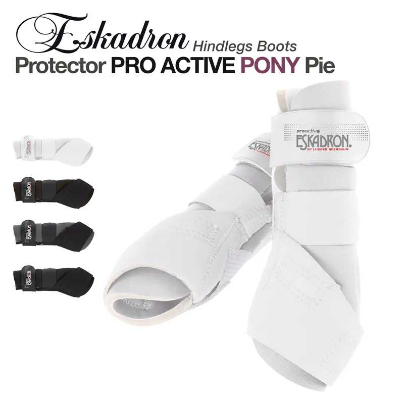Botas de proteção equina Eskadron Protector PRO ACTIVE PONY Pie em branco e preto