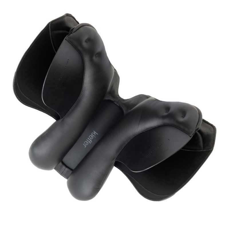 massageador elétrico corporal preto com design ergonómico e almofadado