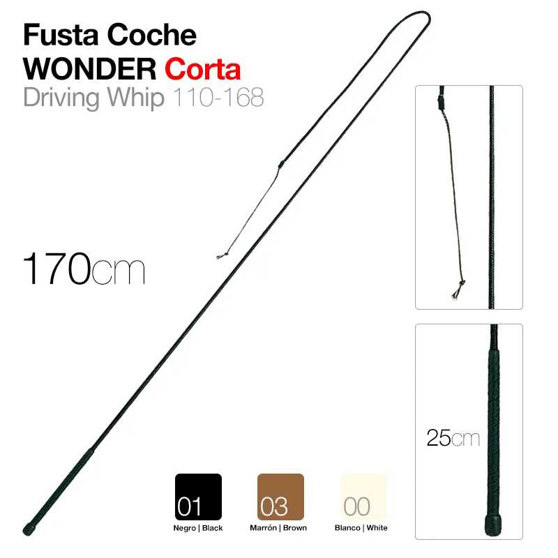 Fusta para carro WONDER Corta preta de 170 cm com detalhes