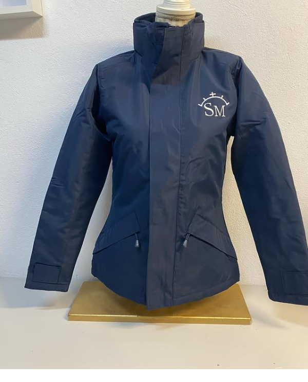 Casaco azul escuro com logo branco SM