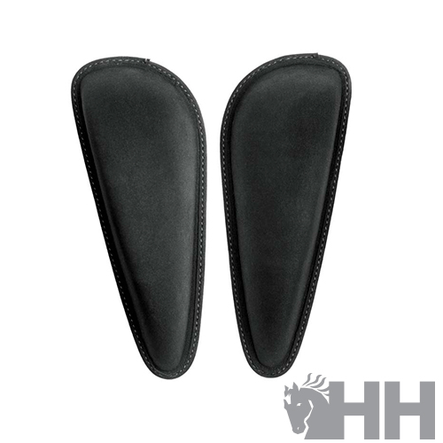 Par de apoios de cano para botas pretos com costura visível