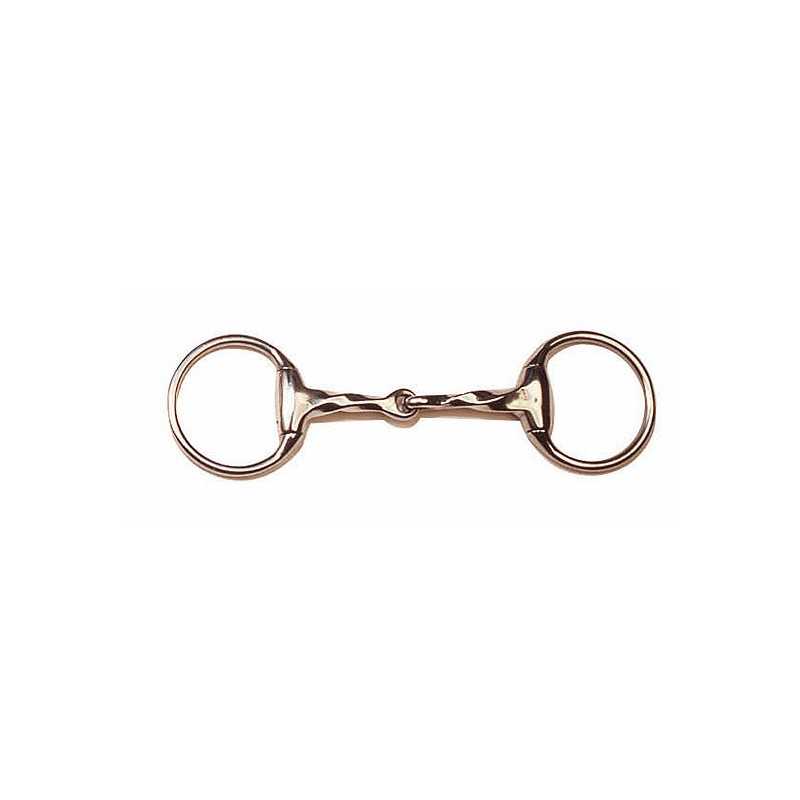 Freio tipo anel em metal prateado com peça central articulada