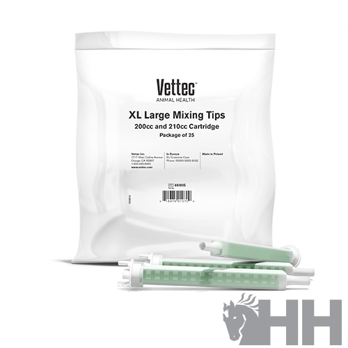 Pacote branco com misturadores XL Large Mixing Tips Vettec para cartuchos 200cc e 210cc