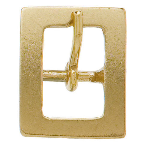 Fivela quadrada dourada em metal