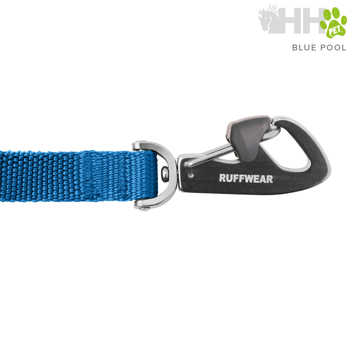Trela azul com gancho preto da marca RUFFWEAR