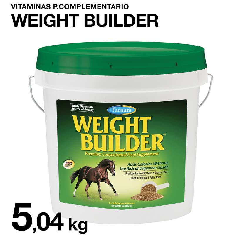 Balde de suplemento alimentar para cavalos Weight Builder com tampa verde