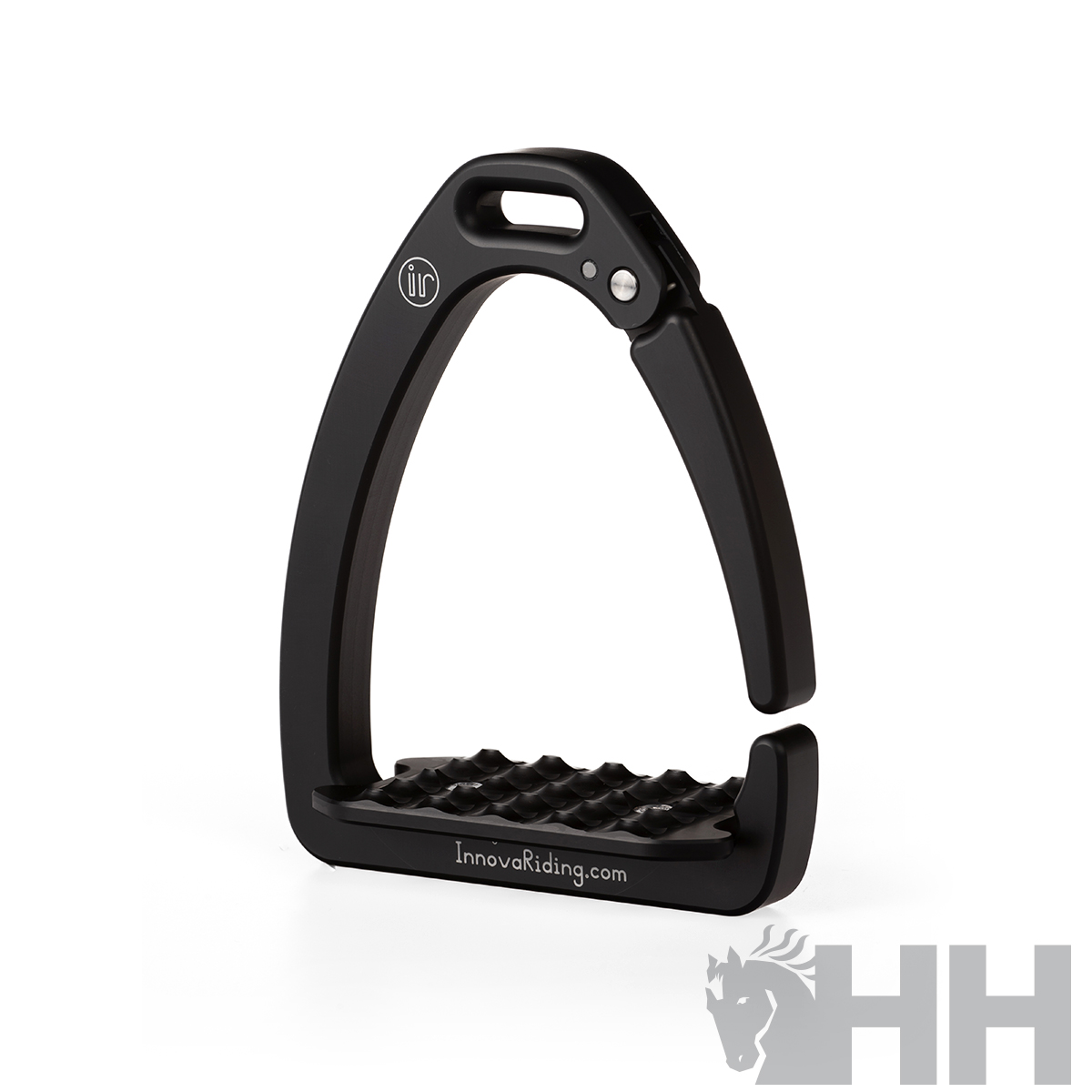 Estribo de equitação preto com base antiderrapante
