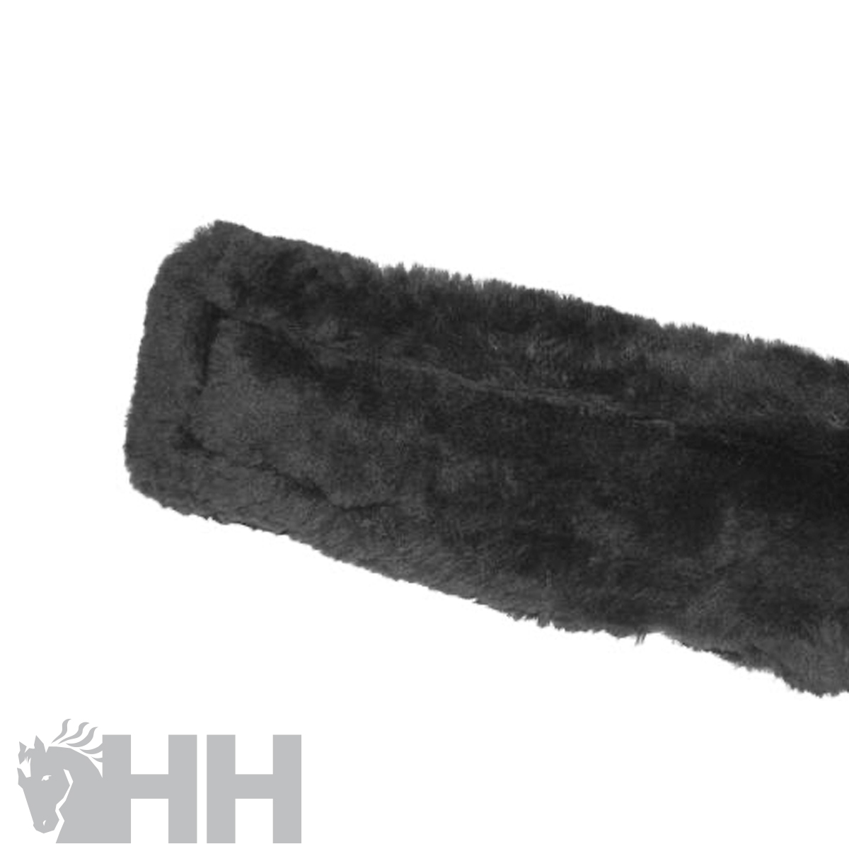 Faixa comprida de pelo sintético preto para usar