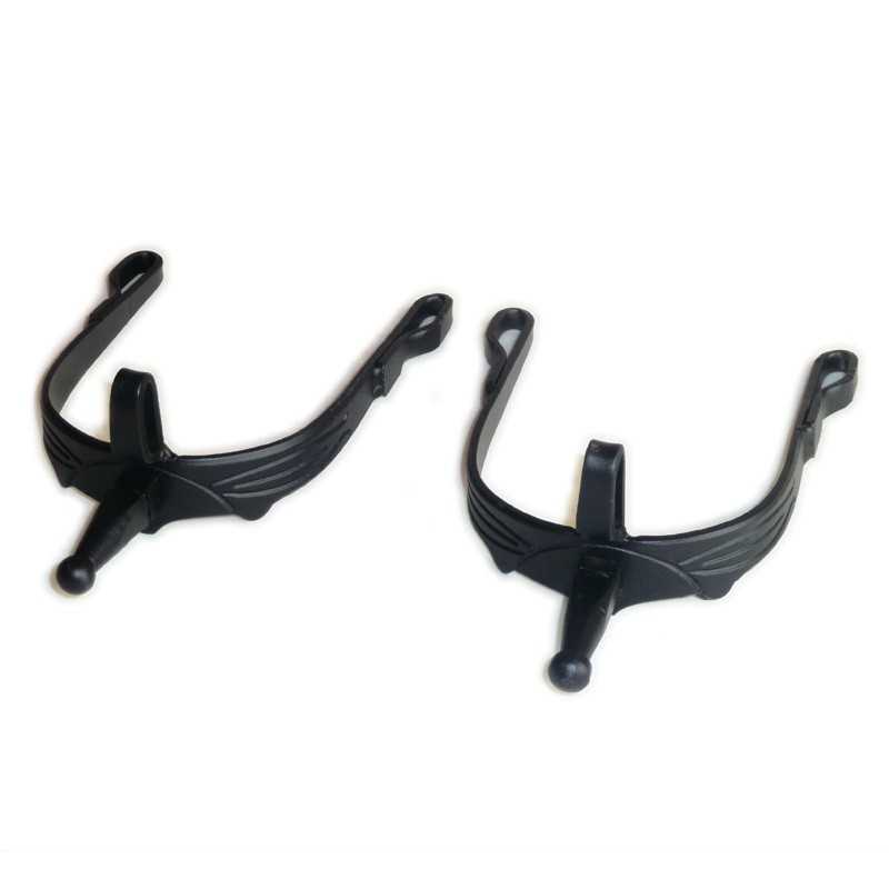 Par de estribos pretos de metal