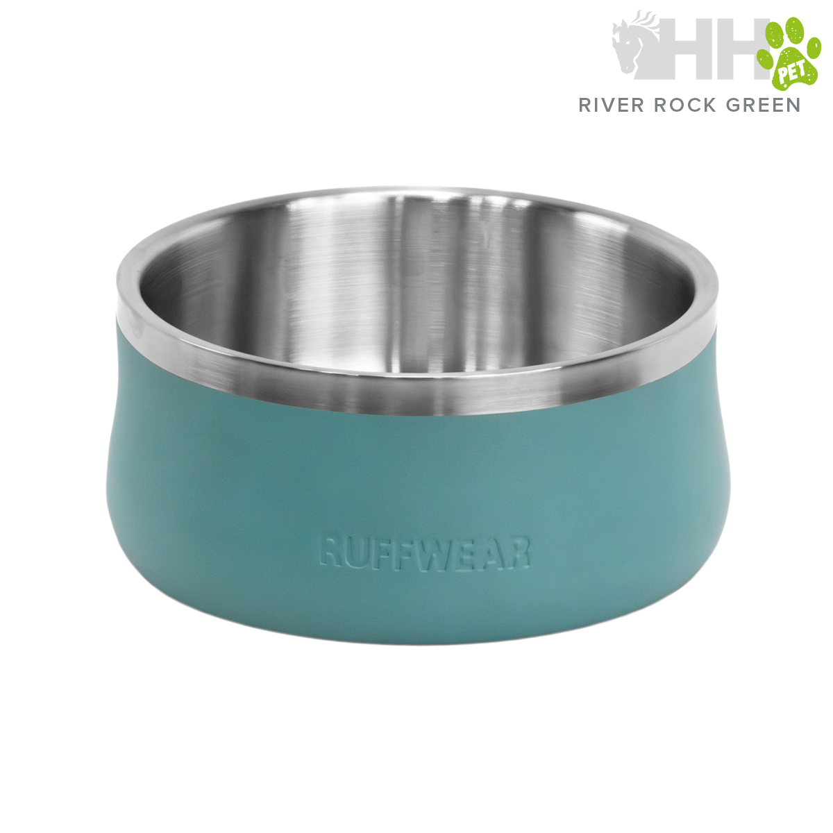 Comedouro metálico e verde azulada fosco para animais de estimação da RUFFWEAR