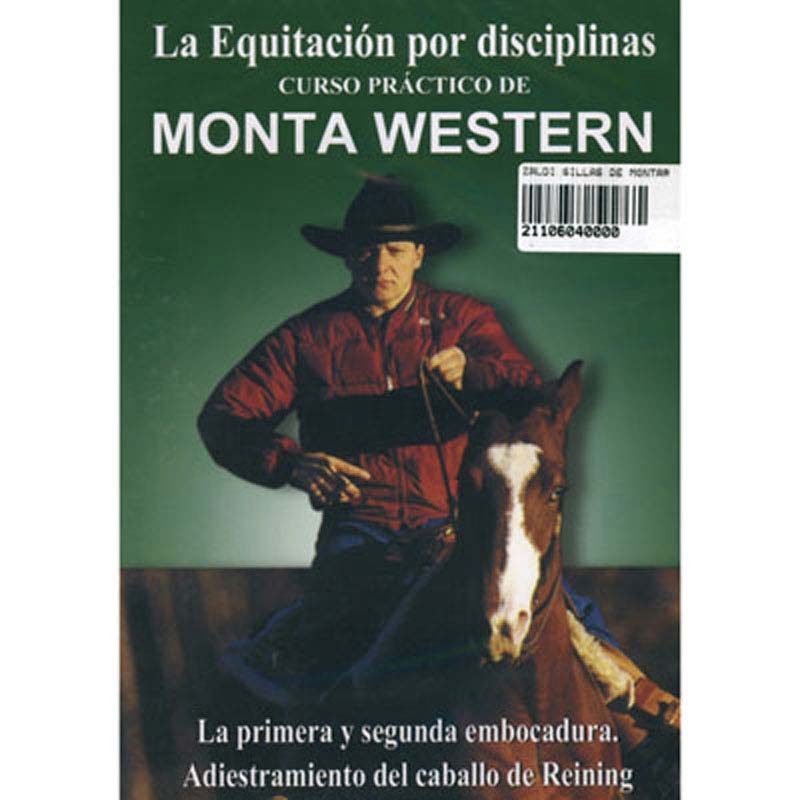 Capa de livro com homem montando cavalo e texto sobre equitação western