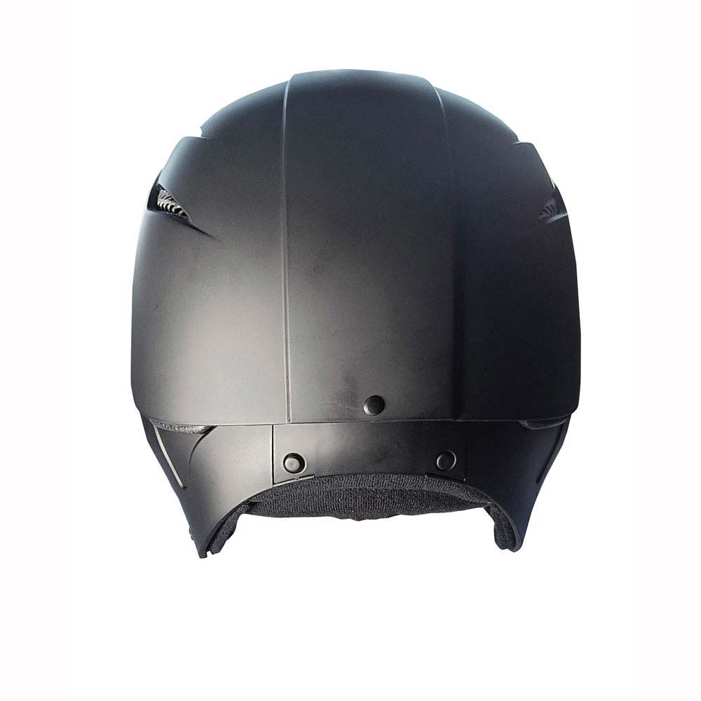 Capacete preto mate aerodinâmico visto por trás