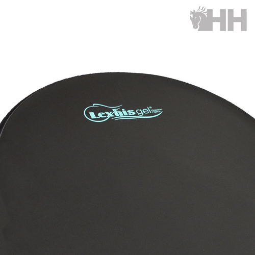 Tampo redondo preto com texto 