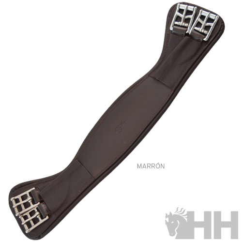 Cincha castanha para cavalo com fivelas metálicas