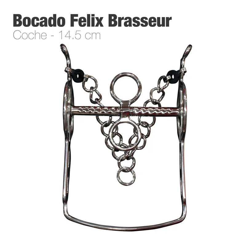 Freio Bocado Felix Brasseur metálico prateado