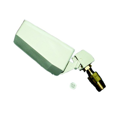 Luz de parede exterior branca com estrutura metálica