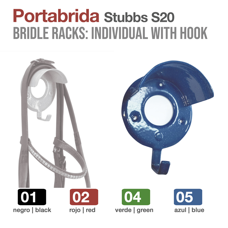 Suportes para rédeas com gancho Stubbs S20 em quatro cores