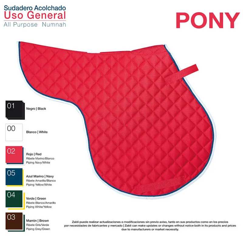 Sudadero acolchoado vermelho com acabamento azul da marca PONY para uso geral
